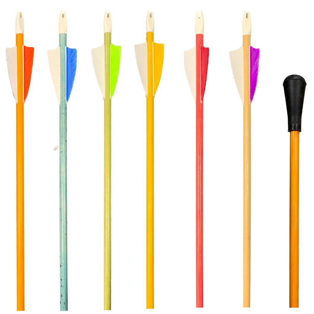 Youth Arrows with Rubber Blunt Points -  6 Pack
